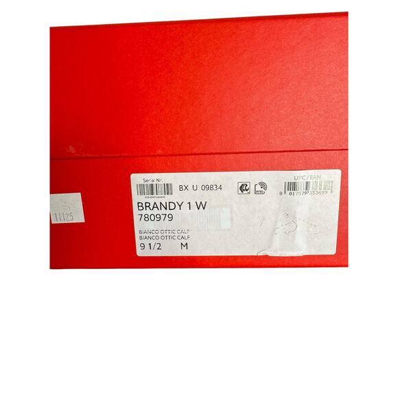 Salvatore Ferragamo NIB Brandy Leather Sneakers in White/Red Size 9.5 - Picture 3 of 12